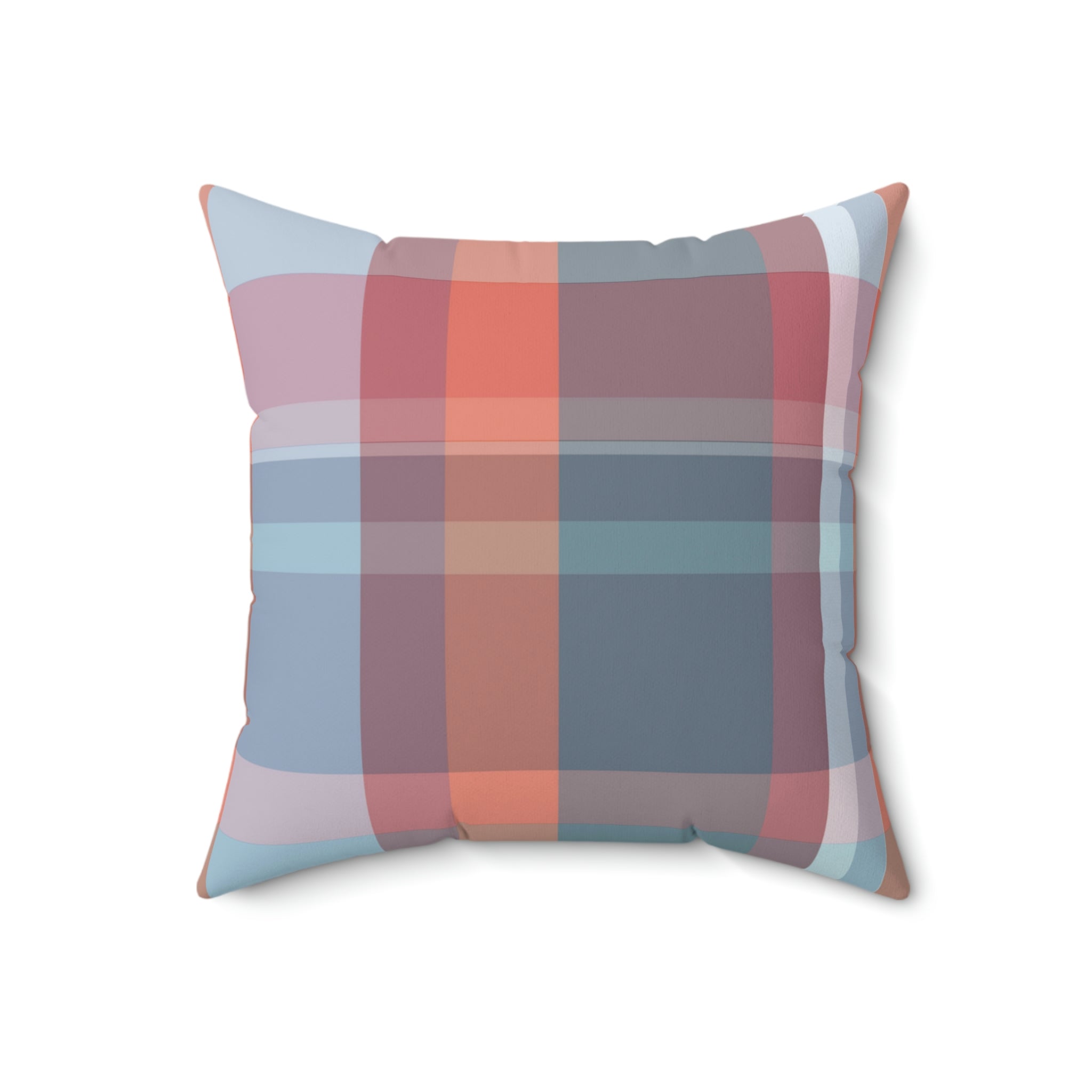 Autumn Plaid Square Pillow Home Decor Pink Sweetheart