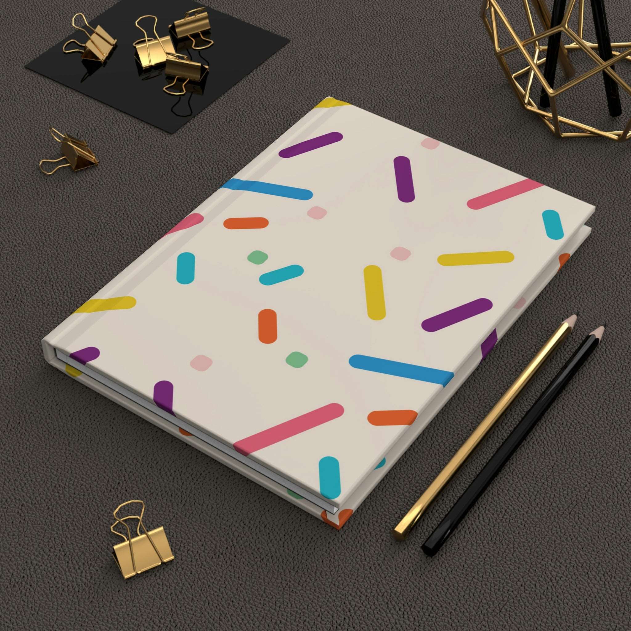 Birthday Cake Sprinkles Hardcover Matte Journal Paper products Pink Sweetheart