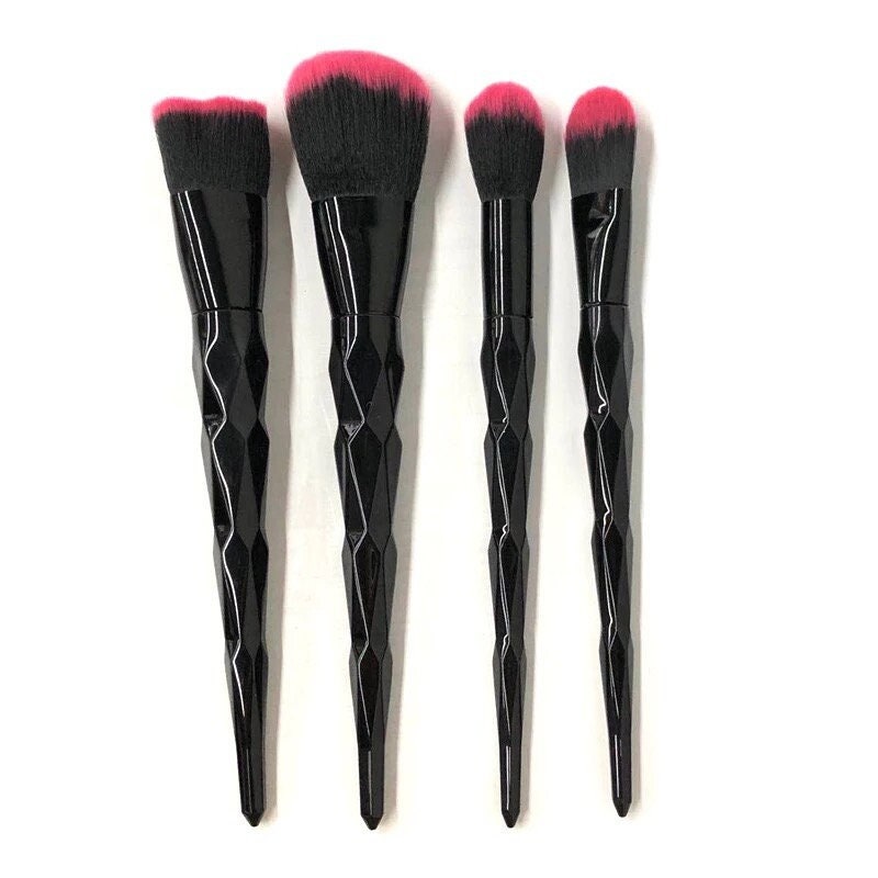 Black Obsidian Ombre Makeup Brush Set Makeup Brushes Pink Sweetheart