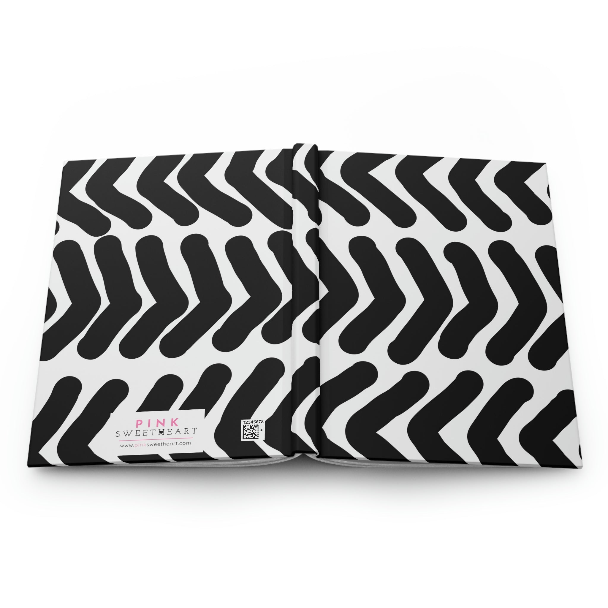 Black & White Arrows Hardcover Matte Journal Paper products Pink Sweetheart