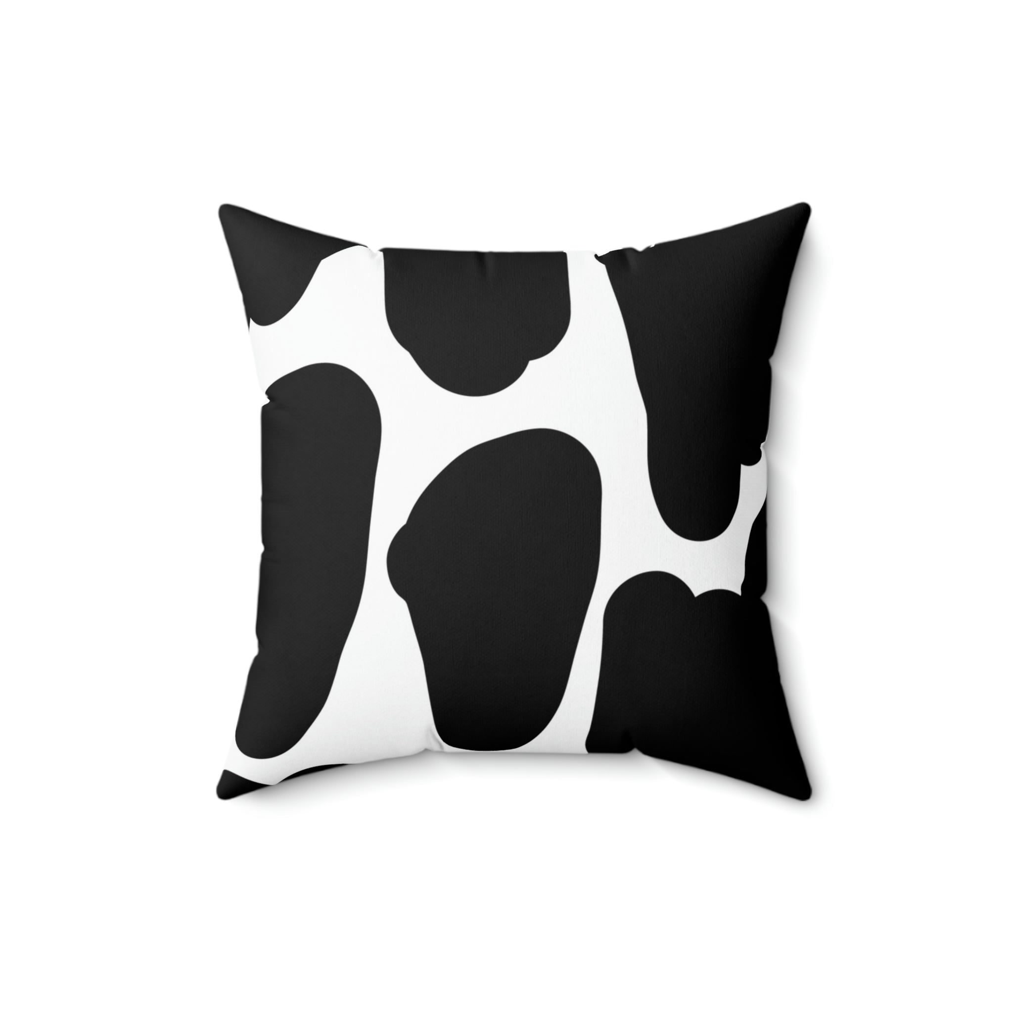 Black & White Blobs Square Pillow Home Decor Pink Sweetheart
