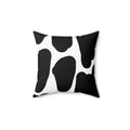 Black & White Blobs Square Pillow - Pink Sweetheart