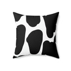 Black & White Blobs Square Pillow Home Decor Pink Sweetheart
