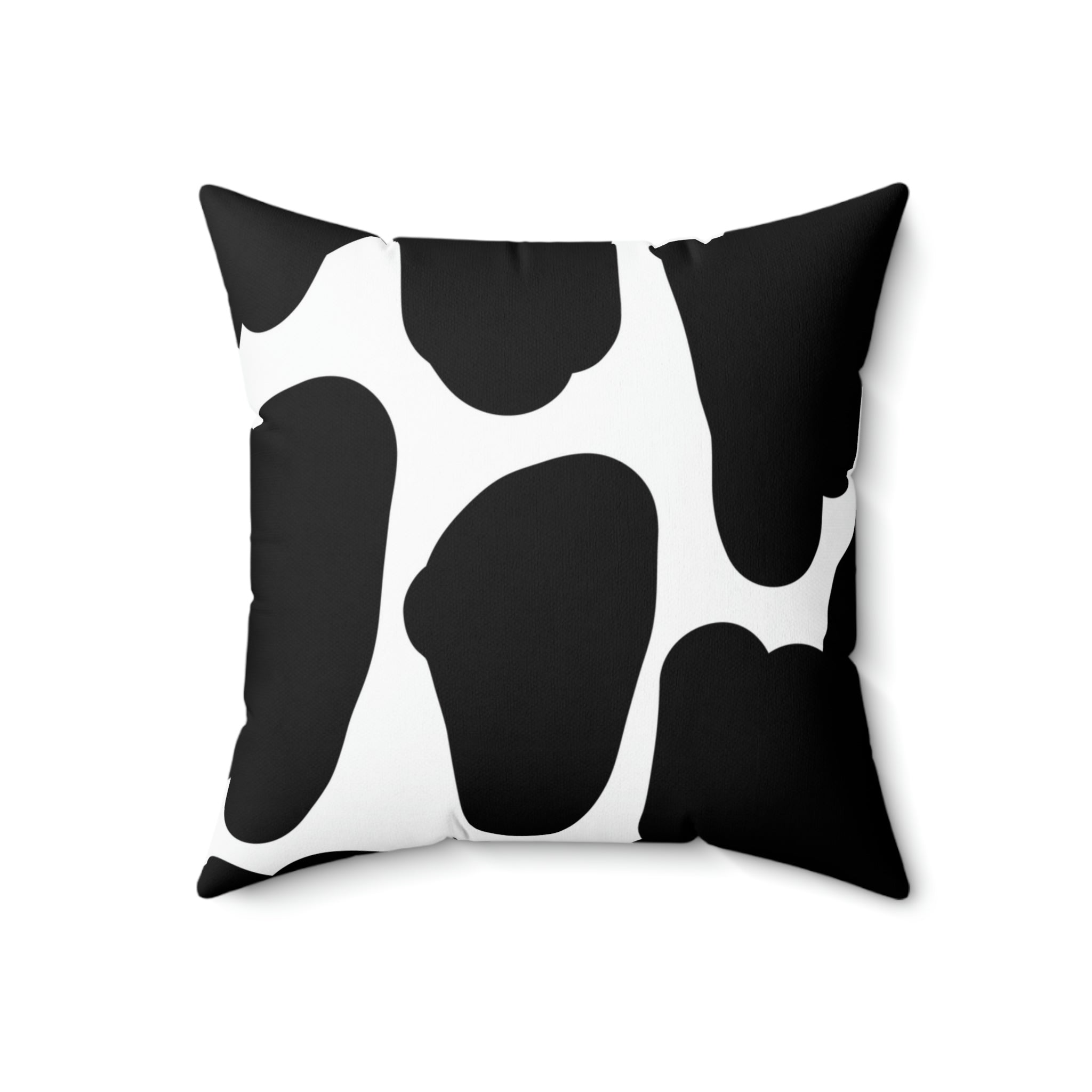 Black & White Blobs Square Pillow Home Decor Pink Sweetheart