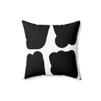 Black & White Blobs Square Pillow Home Decor Pink Sweetheart