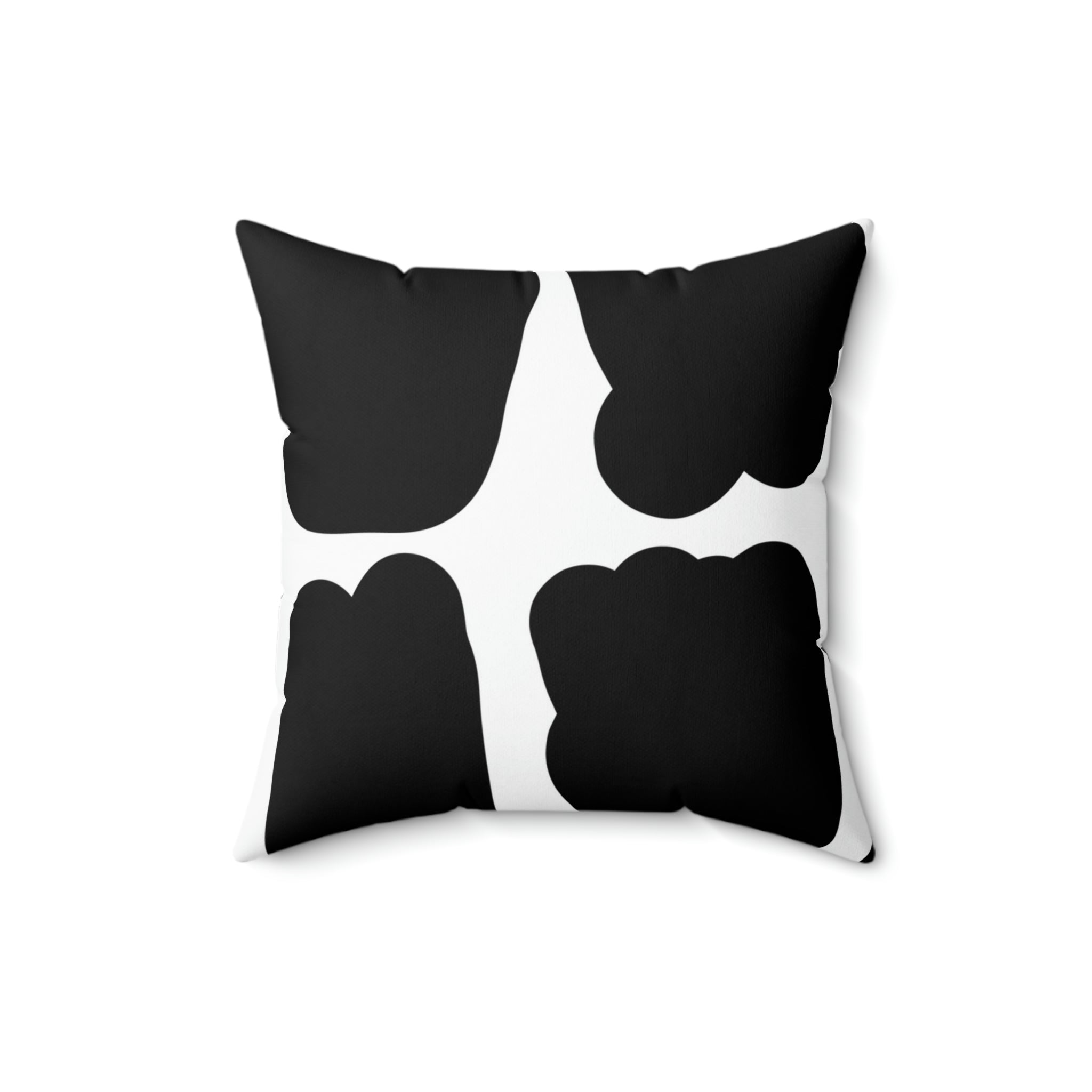 Black & White Blobs Square Pillow Home Decor Pink Sweetheart