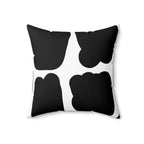 Black & White Blobs Square Pillow Home Decor Pink Sweetheart