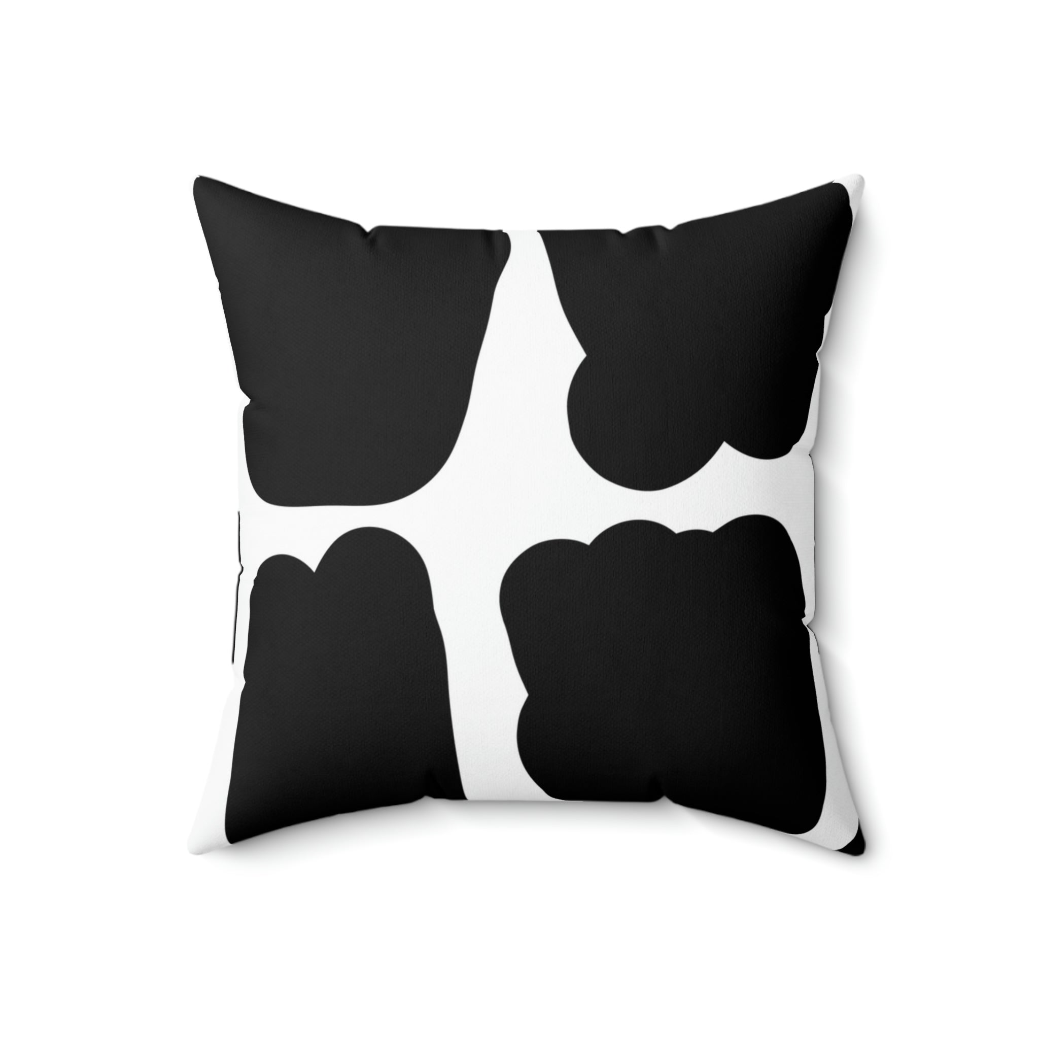 Black & White Blobs Square Pillow Home Decor Pink Sweetheart