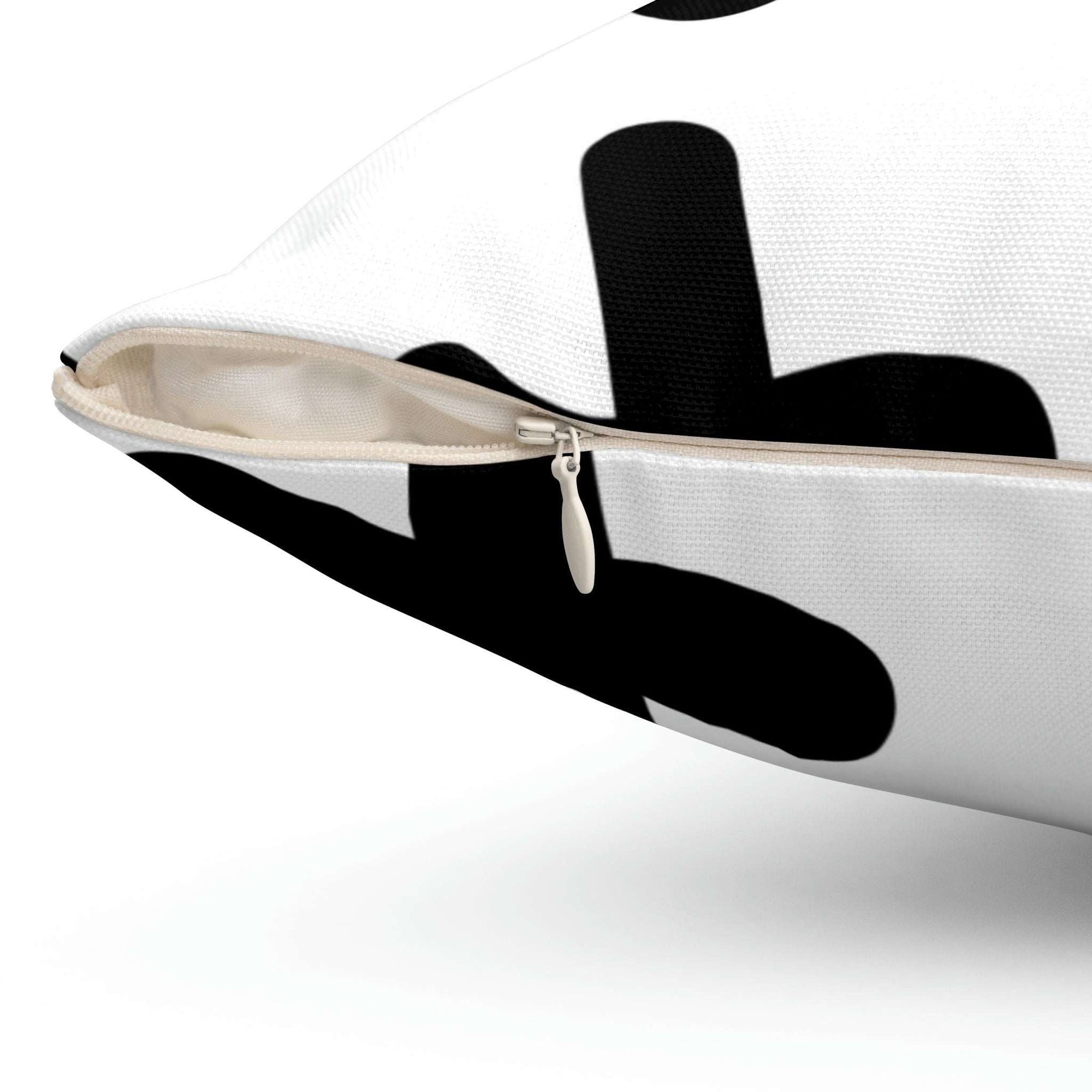 Black & White Crosses Square Pillow Home Decor Pink Sweetheart