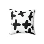 Black & White Crosses Square Pillow Home Decor Pink Sweetheart
