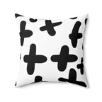 Black & White Crosses Square Pillow Home Decor Pink Sweetheart
