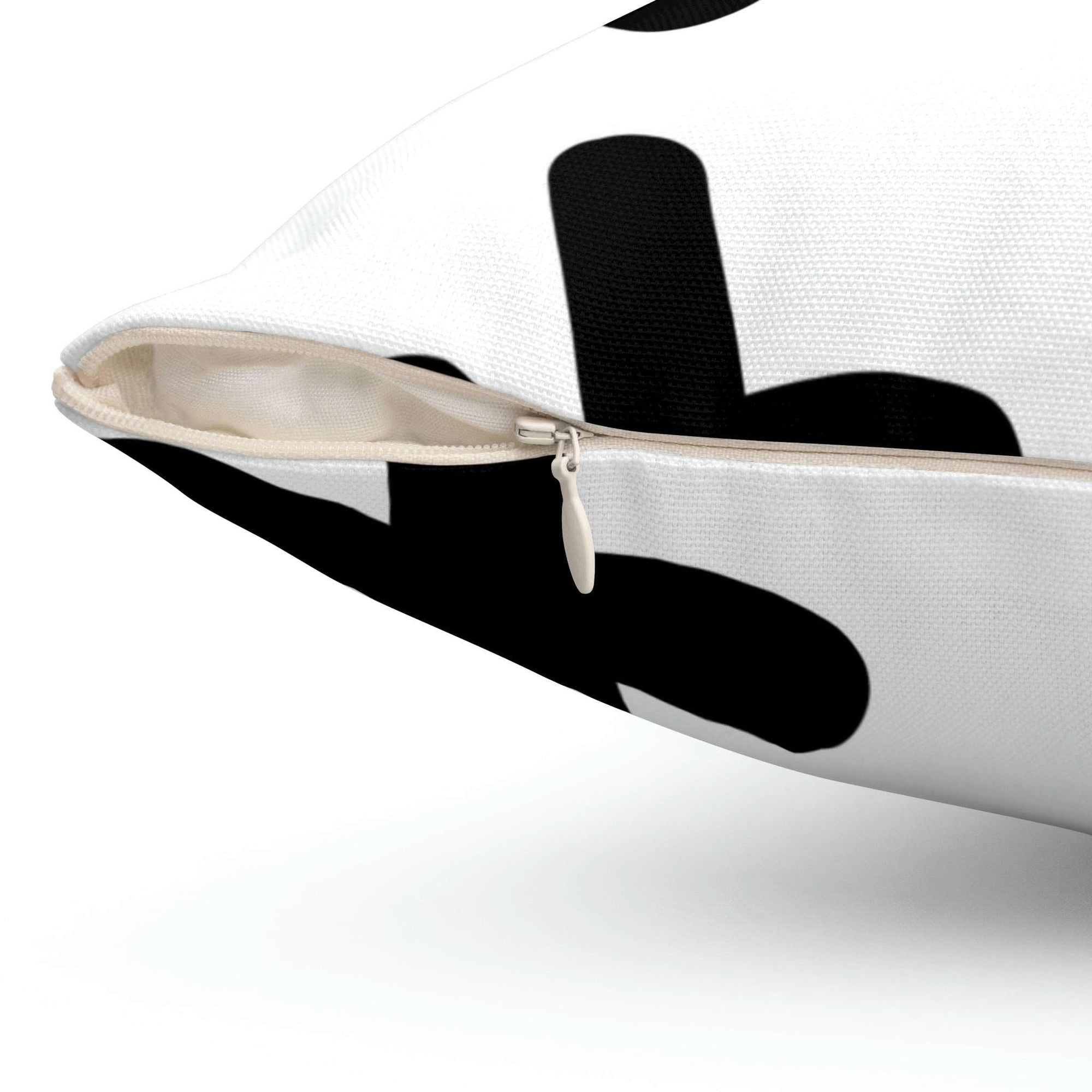 Black & White Crosses Square Pillow Home Decor Pink Sweetheart