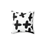 Black & White Crosses Square Pillow Home Decor Pink Sweetheart