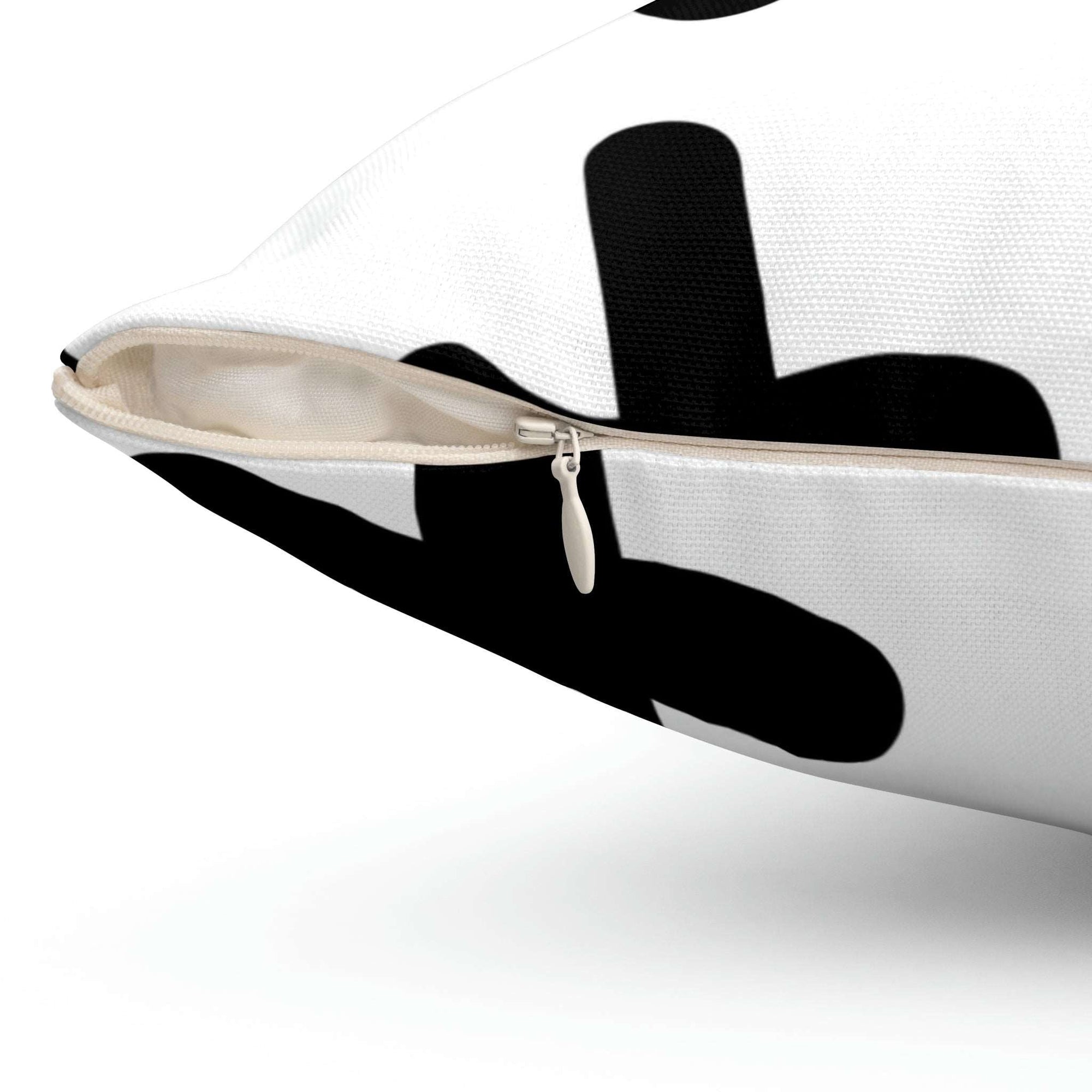 Black & White Crosses Square Pillow Home Decor Pink Sweetheart