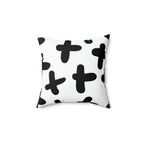 Black & White Crosses Square Pillow Home Decor Pink Sweetheart