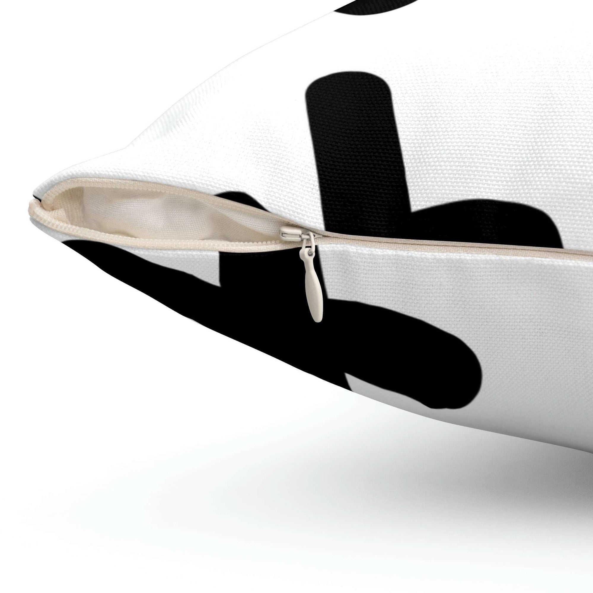 Black & White Crosses Square Pillow Home Decor Pink Sweetheart