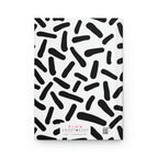 Black & White Dash Hardcover Matte Journal Paper products Pink Sweetheart