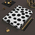 Black & White Dots Hardcover Matte Journal - Pink Sweetheart