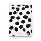 Black & White Dots Hardcover Matte Journal Paper products Pink Sweetheart