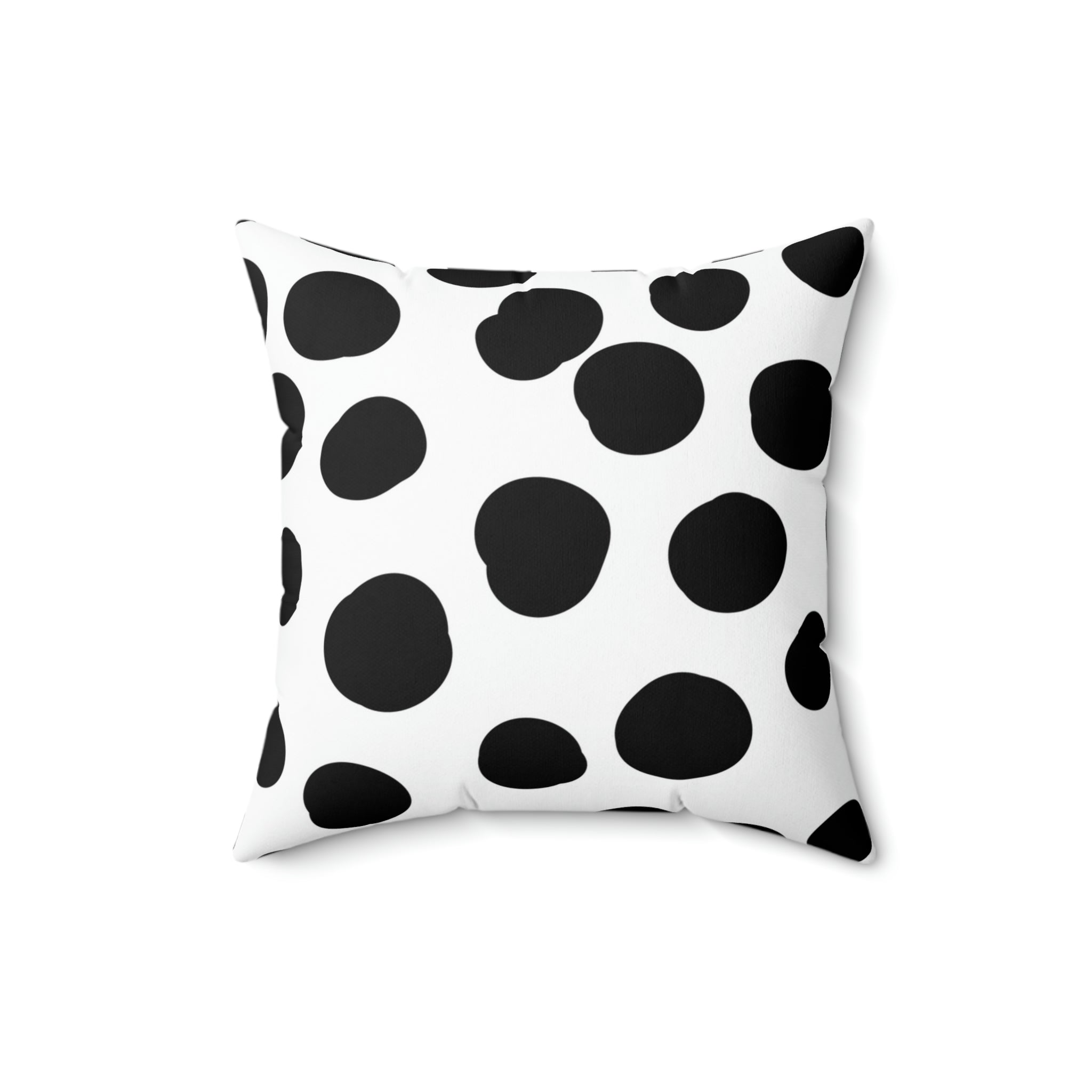 Black & White Dots Square Pillow Home Decor Pink Sweetheart