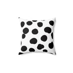Black & White Dots Square Pillow Home Decor Pink Sweetheart