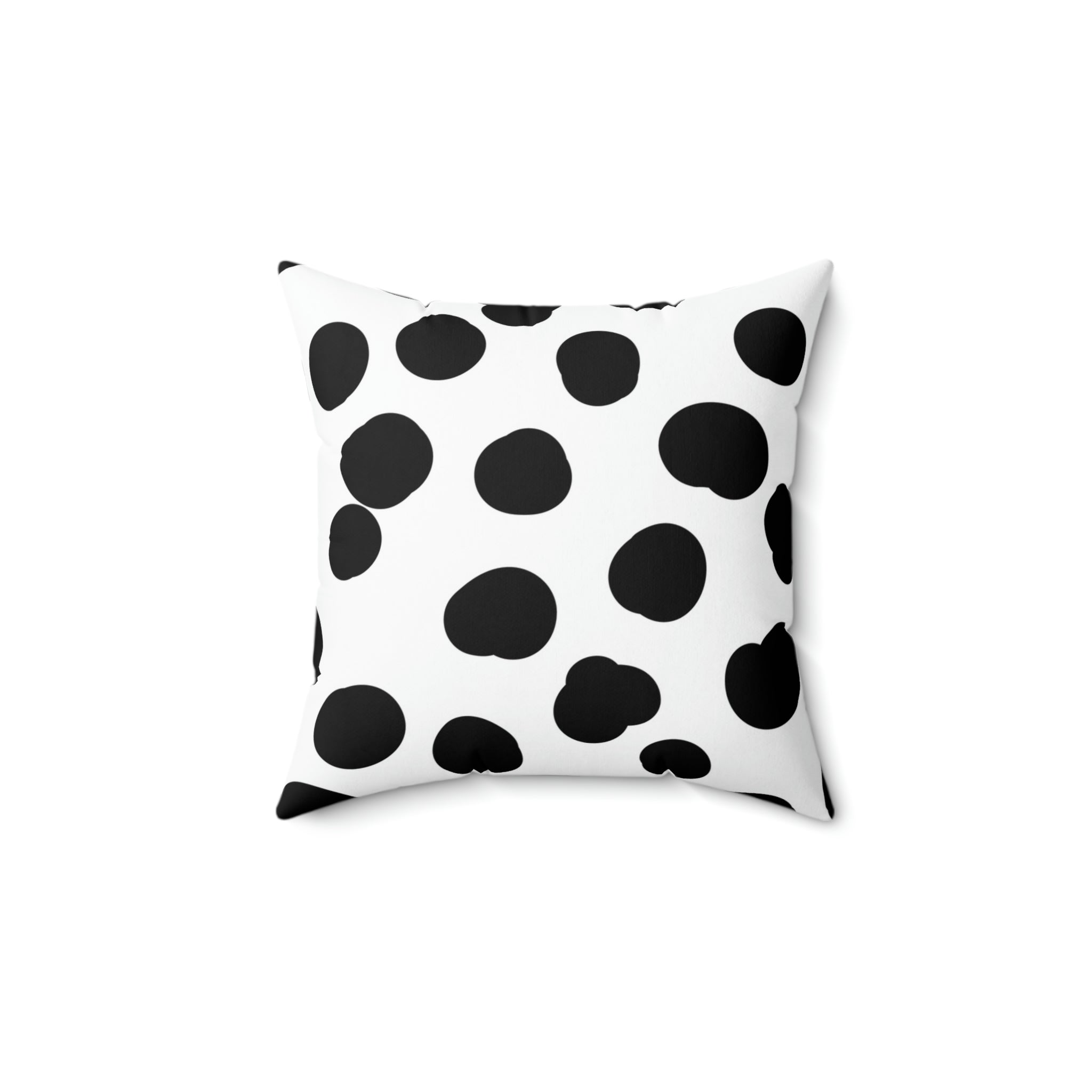 Black & White Dots Square Pillow Home Decor Pink Sweetheart