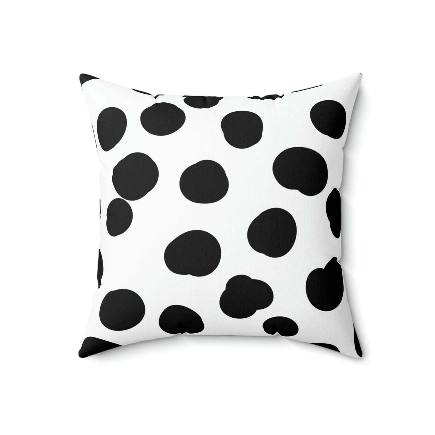 Black & White Dots Square Pillow Home Decor Pink Sweetheart