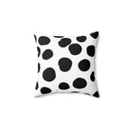 Black & White Dots Square Pillow Home Decor Pink Sweetheart