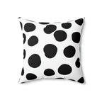 Black & White Dots Square Pillow Home Decor Pink Sweetheart