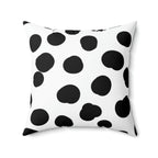 Black & White Dots Square Pillow Home Decor Pink Sweetheart
