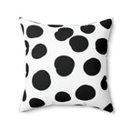 Black & White Dots Square Pillow Home Decor Pink Sweetheart
