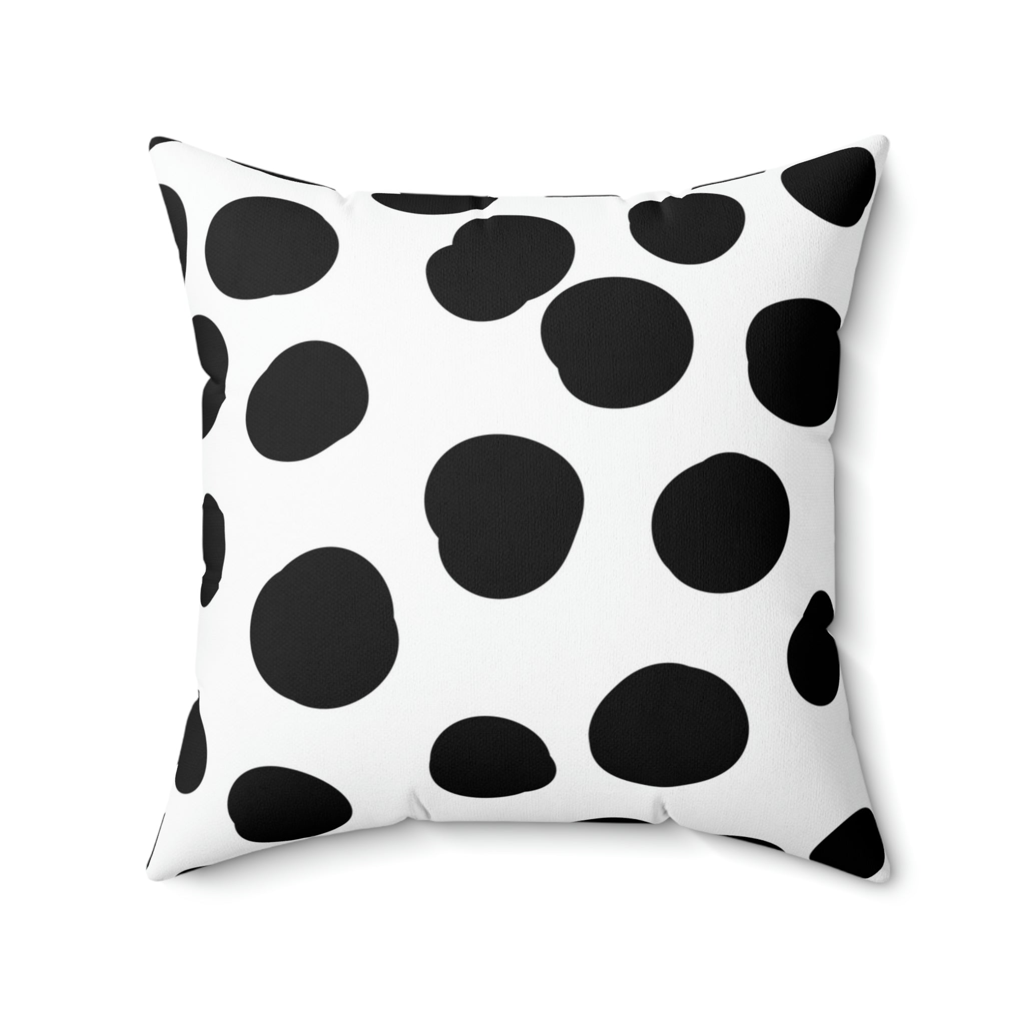 Black & White Dots Square Pillow Home Decor Pink Sweetheart
