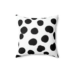 Black & White Dots Square Pillow Home Decor Pink Sweetheart