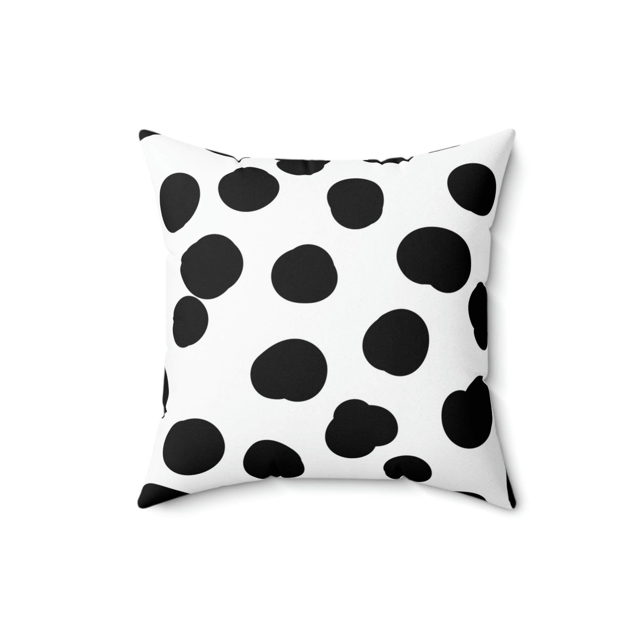 Black & White Dots Square Pillow Home Decor Pink Sweetheart
