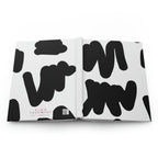 Black & White Scribbles Hardcover Matte Journal Paper products Pink Sweetheart