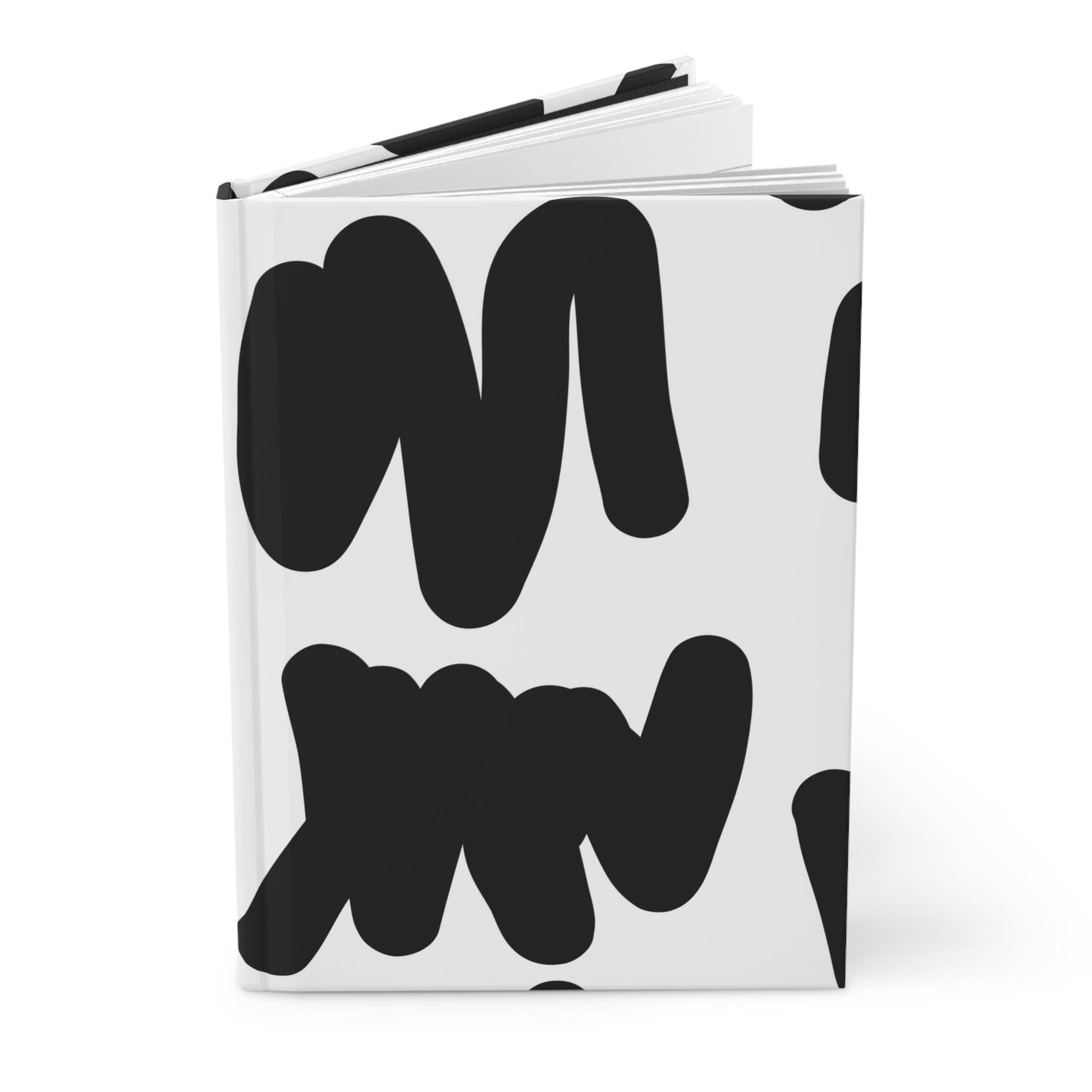 Black & White Scribbles Hardcover Matte Journal Paper products Pink Sweetheart