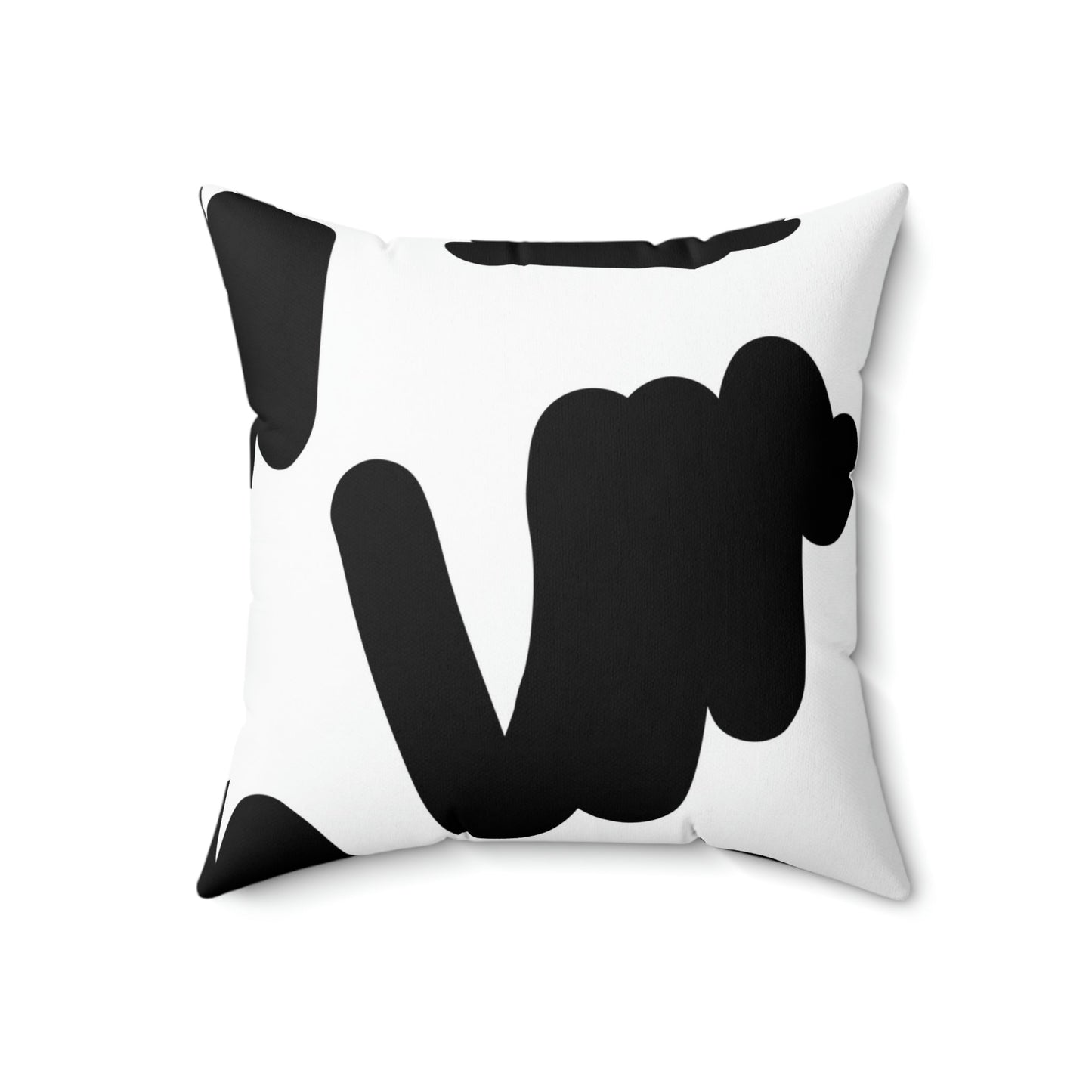 Black & White Scribbles Square Pillow Home Decor Pink Sweetheart