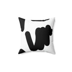 Black & White Scribbles Square Pillow Home Decor Pink Sweetheart