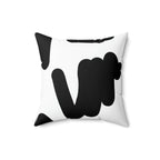 Black & White Scribbles Square Pillow Home Decor Pink Sweetheart