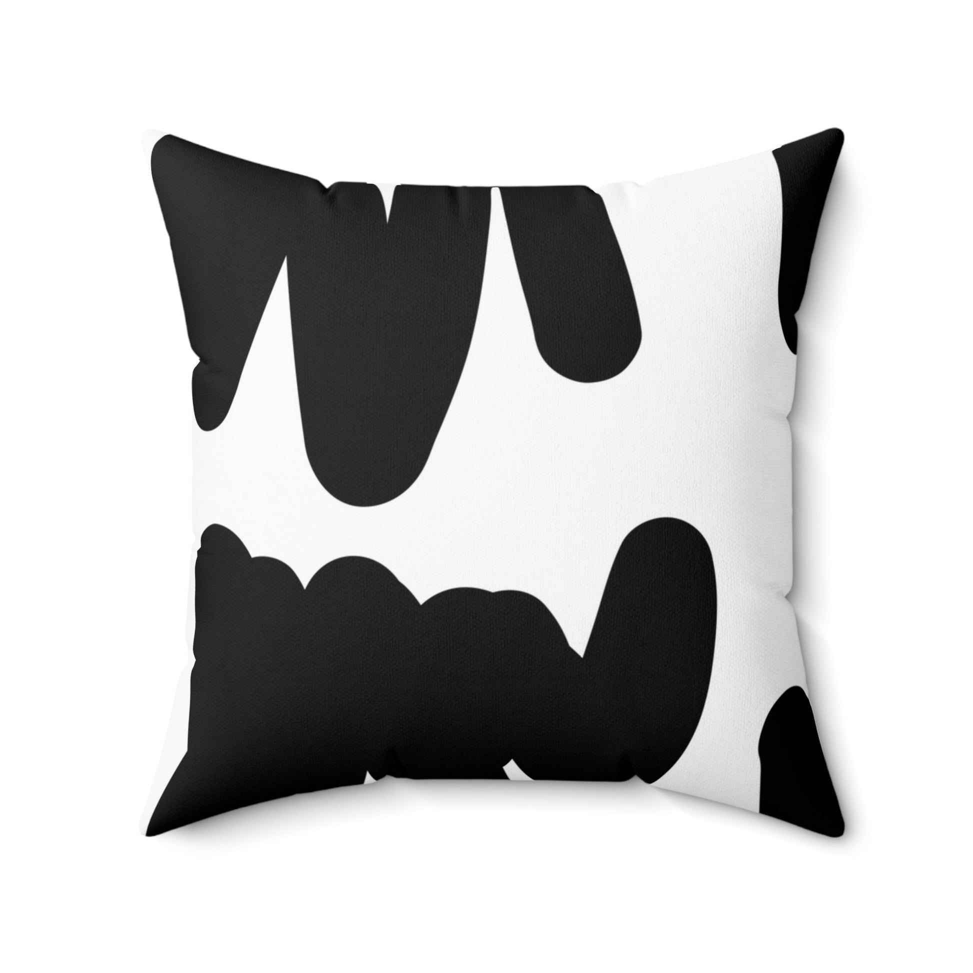 Black & White Scribbles Square Pillow Home Decor Pink Sweetheart