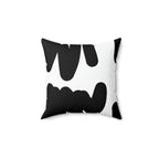 Black & White Scribbles Square Pillow Home Decor Pink Sweetheart