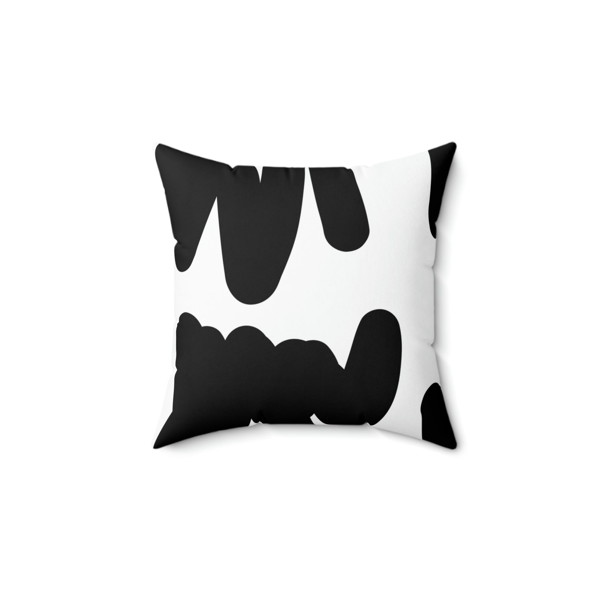 Black & White Scribbles Square Pillow Home Decor Pink Sweetheart