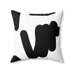 Black & White Scribbles Square Pillow Home Decor Pink Sweetheart