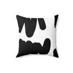 Black & White Scribbles Square Pillow Home Decor Pink Sweetheart