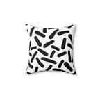 Black & White Sprinkles Square Pillow Home Decor Pink Sweetheart
