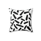 Black & White Sprinkles Square Pillow Home Decor Pink Sweetheart