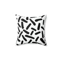 Black & White Sprinkles Square Pillow - Pink Sweetheart