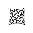 Black & White Sprinkles Square Pillow Home Decor Pink Sweetheart