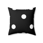 Black and White Polka Dot Square Pillow Home Decor Pink Sweetheart