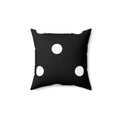Black and White Polka Dot Square Pillow - Pink Sweetheart